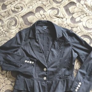 COPY - Katherine Black ruffled denim jacket